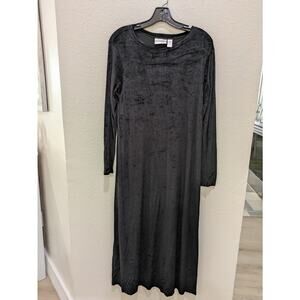 Private Edition By Chico's Vintage Velvet Long Dress Women's‎ Size 2 Black Maxi